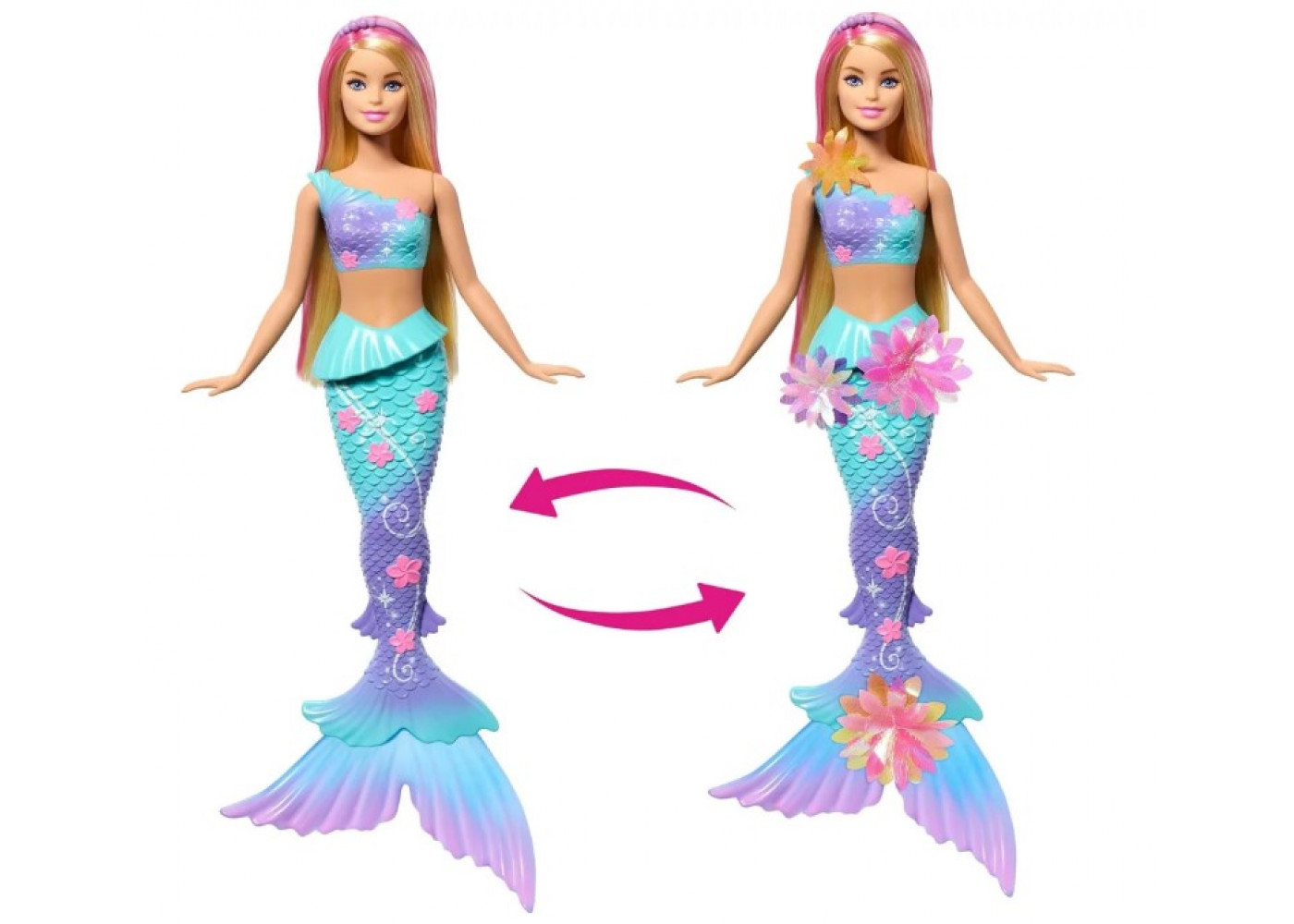 Лялька Барбі (Прим'ята Коробка) Квіткова Магія Русалки з Аксесуарами Barbie Flower Magic Mermaid Mattel BJDM72