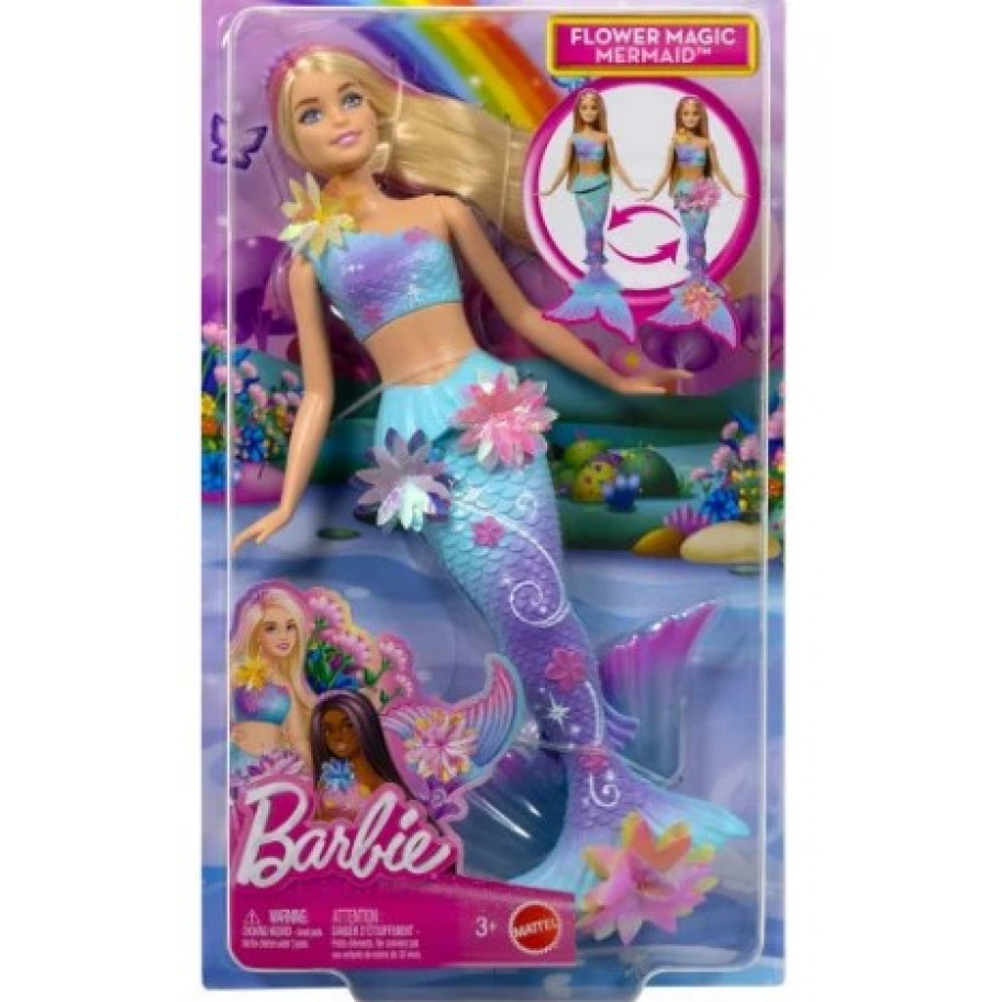 Лялька Барбі (Прим'ята Коробка) Квіткова Магія Русалки з Аксесуарами Barbie Flower Magic Mermaid Mattel BJDM72