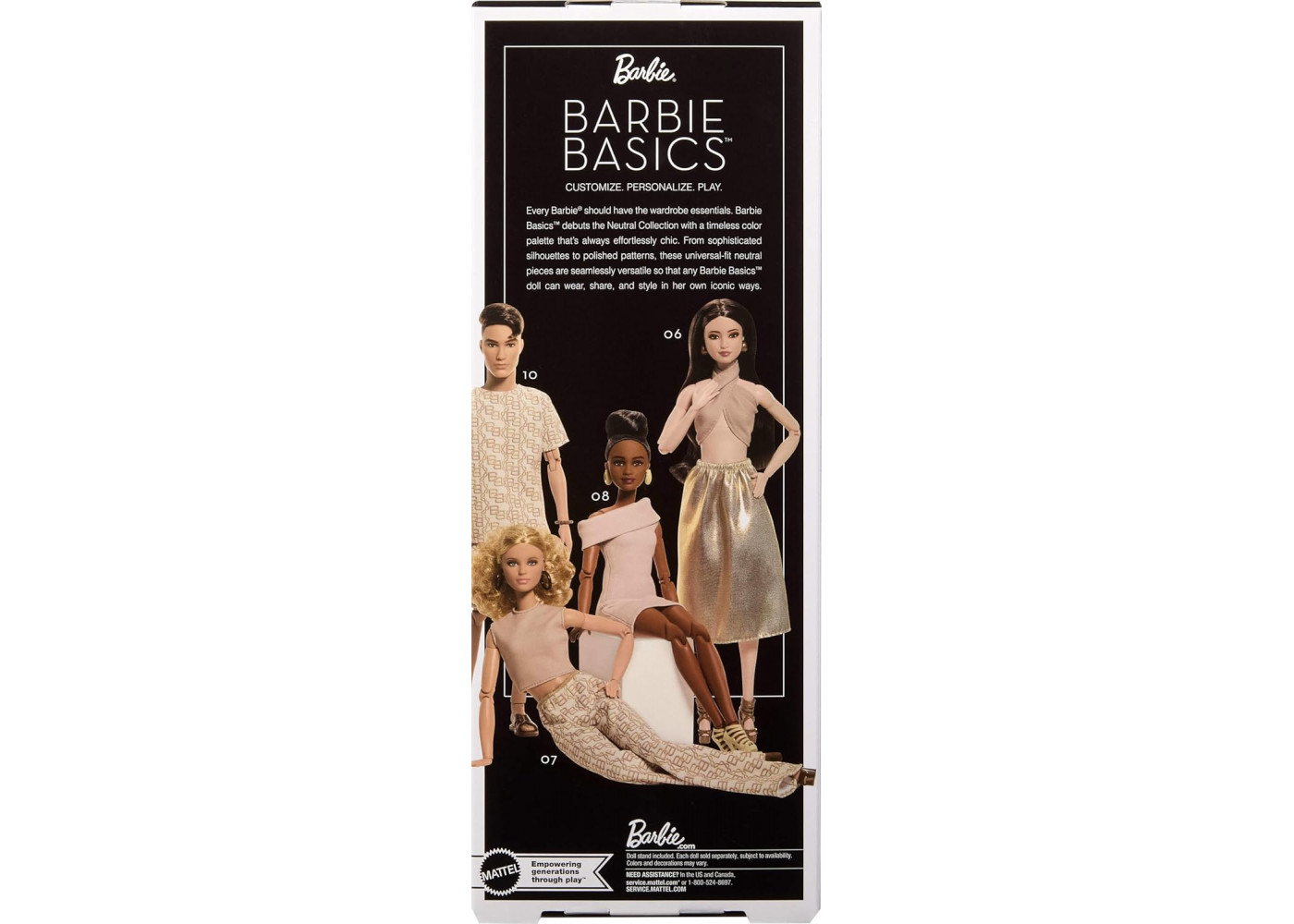 Кукла Барби Брюнетка Базовая Модель 06 Barbie Signature Basics Model 06 with Brunette Hair Mattel JJX25