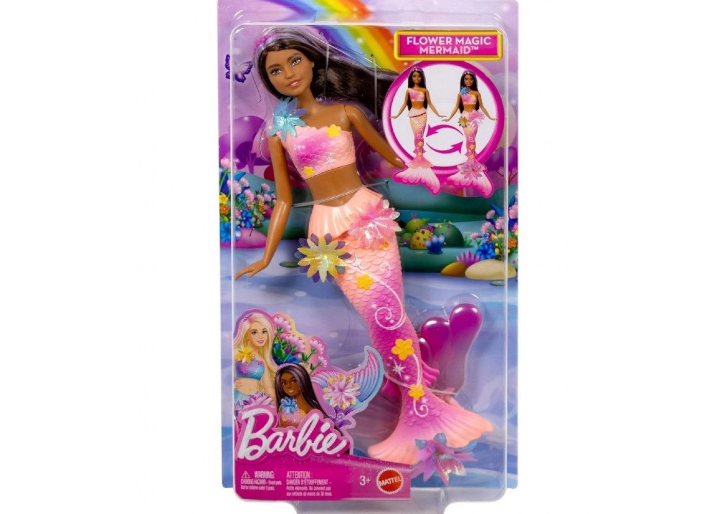 Лялька Барбі (Прим'ята Коробка) Квіткова Магія Русалки з Аксесуарами Barbie Flower Magic Mermaid Mattel BJDM73