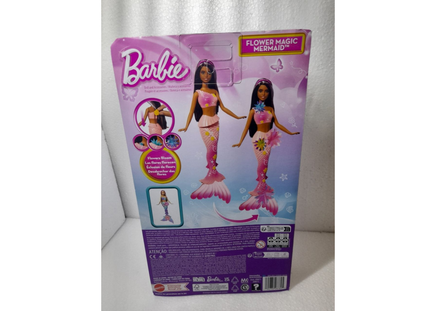 Лялька Барбі (Уцінка) Квіткова Магія Русалки Barbie Flower Magic Mermaid Mattel BJDM73