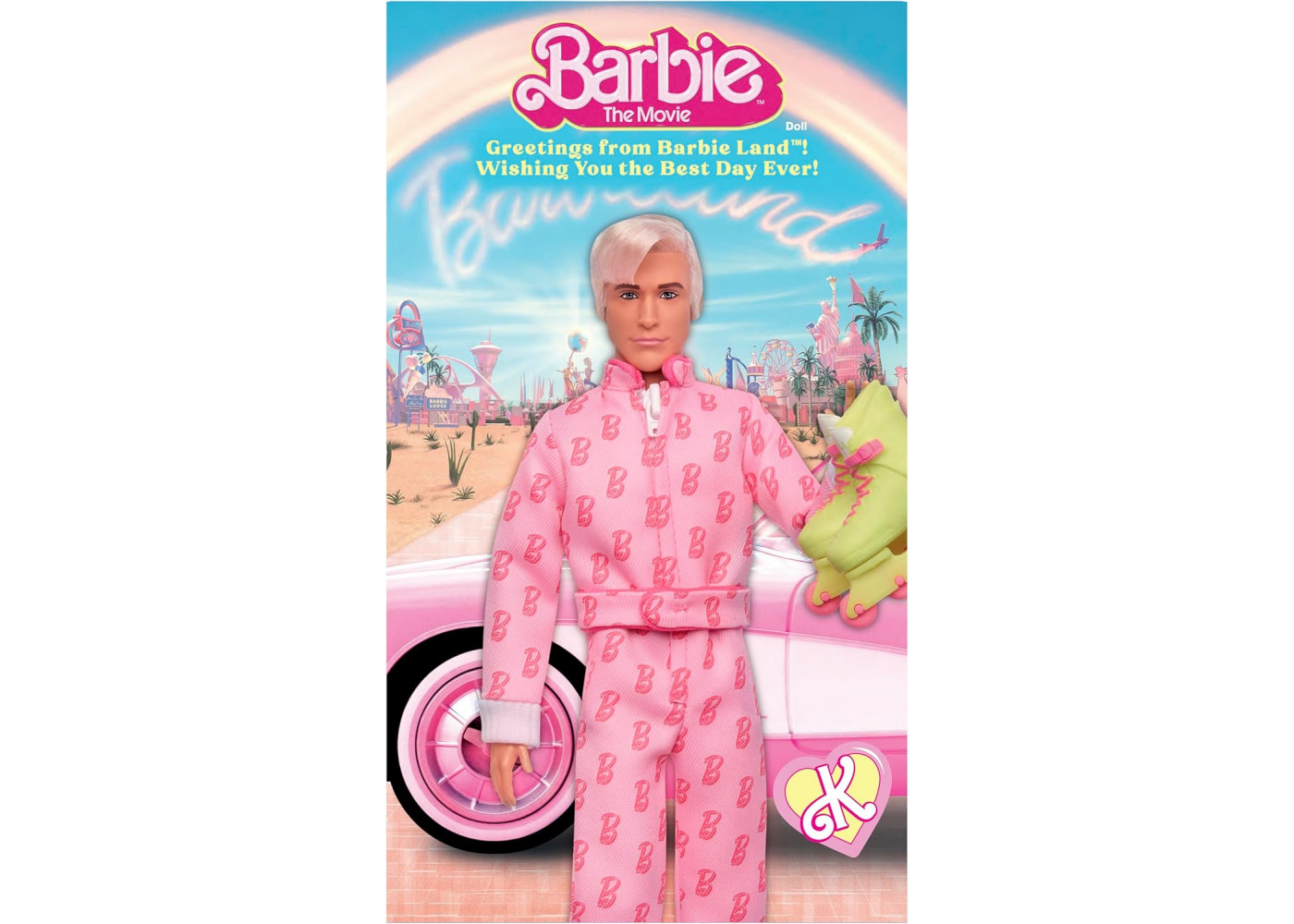 Лялька Кен Барбі Райан Гослінг у Рожевому Комбінезоні Ryan Gosling Barbie The Movie Ken Mattel JCP80