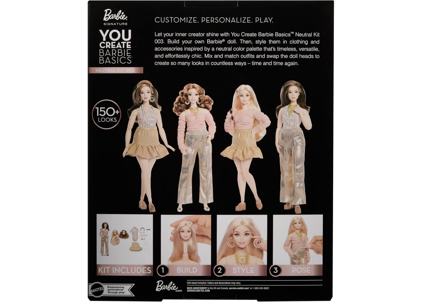 Набір Створи Свою Ляльку Барбі You Create Barbie Signature Basics Neutral Kit 003 Mattel JJX37