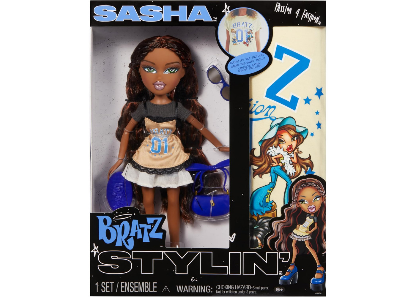 Лялька Братц Саша з Футболкою Bratz Sasha Stylin' with Customizable T-Shirt MGA 544890
