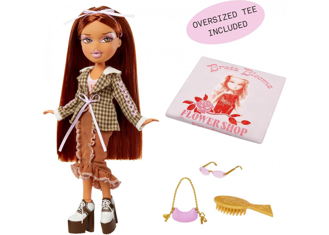Лялька Братц Ясмін із футболкою Bratz Yasmin Stylin' with Customizable T-Shirt MGA 544876
