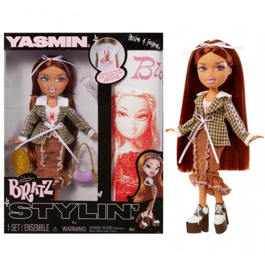 Лялька Братц Ясмін із футболкою Bratz Yasmin Stylin' with Customizable T-Shirt MGA 544876