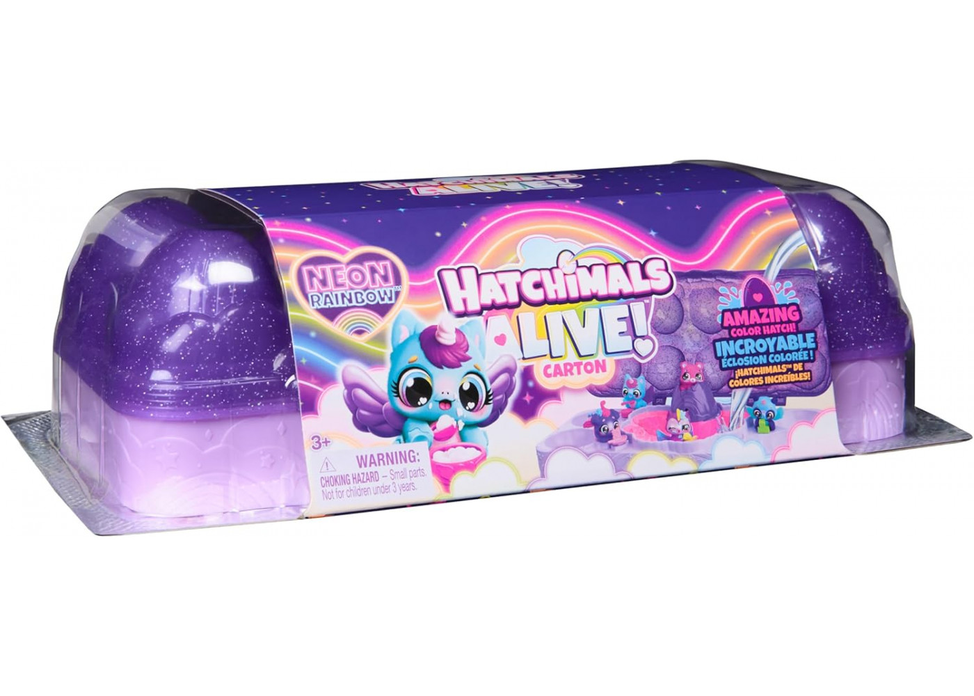 Фигурки Хетчималс Неоново Радужное Яйцо Hatchimals Alive Neon Rainbow Egg Carton Spin Master 6072615