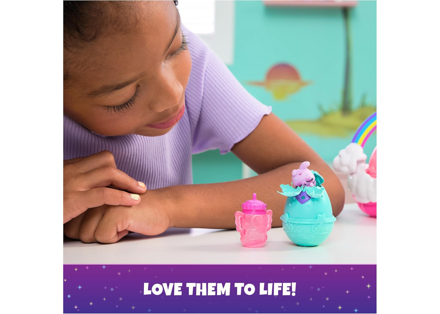 Фигурки Хетчималс Неоновая Радужная Весенняя Корзинка Hatchimals Alive Neon Rainbow Basket Spin Master 6072741