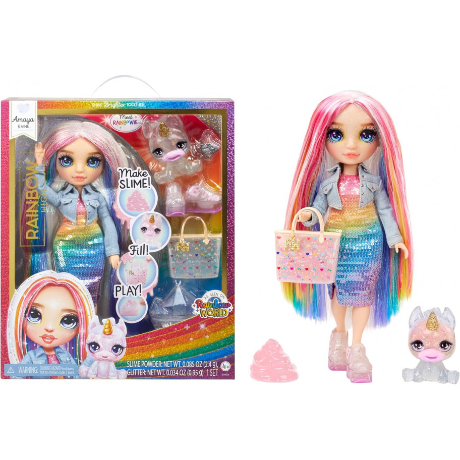 Кукла Реинбоу Хай Амайя Реин Слайм и Питомец Rainbow High Slime Kit & Pet Amaya Rain MGA 594598