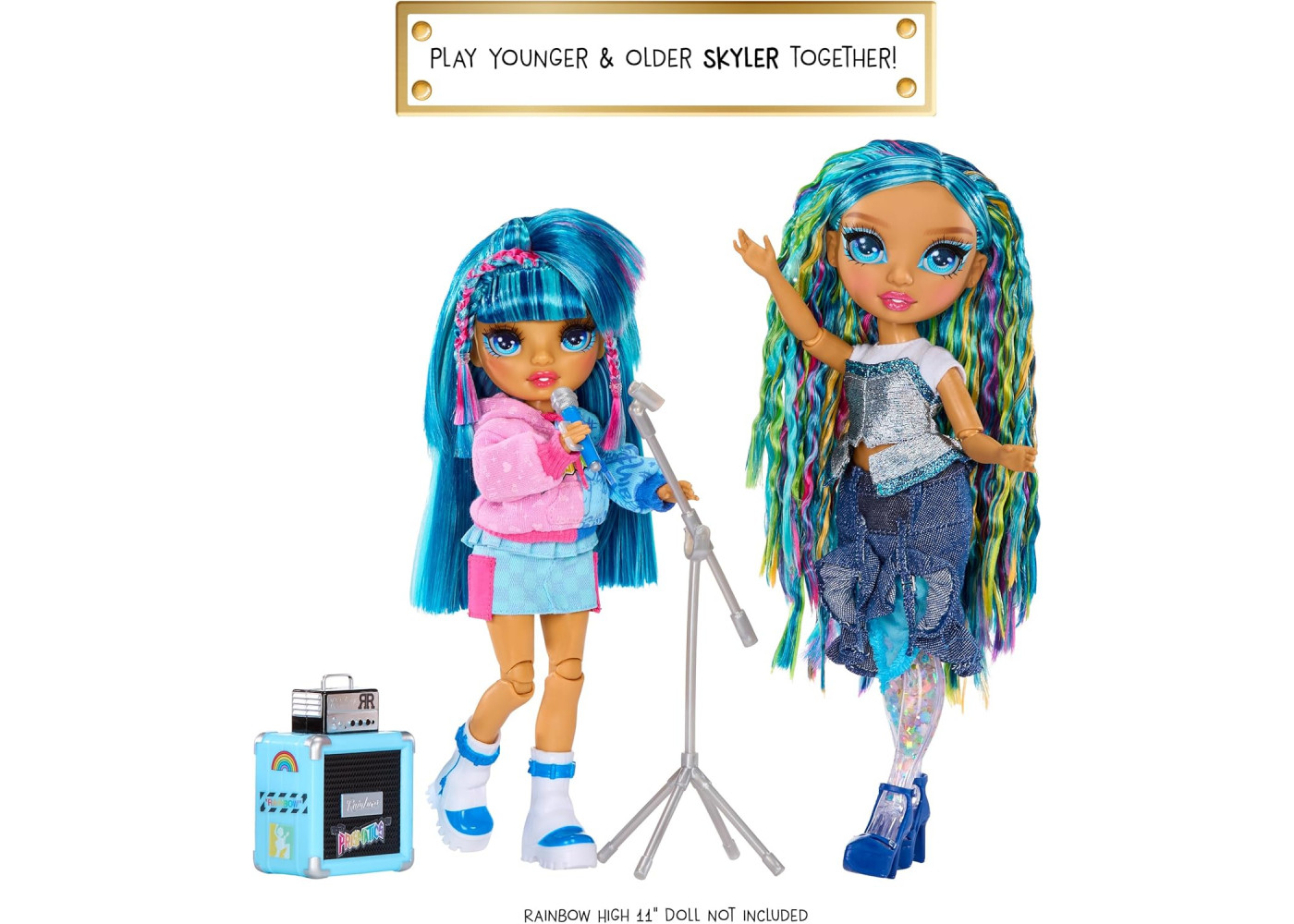 Кукла Реинбоу Хай Скайлер Рок-группа Rainbow High Jr High Rock Band Skyler with Microphone MGA 565215