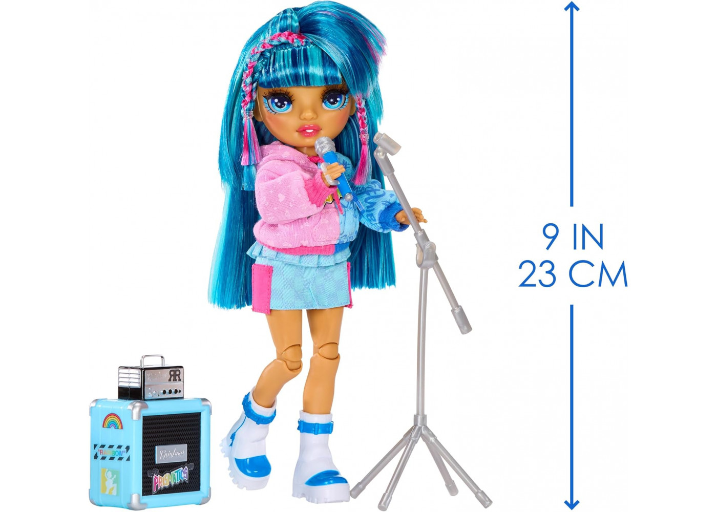 Кукла Реинбоу Хай Скайлер Рок-группа Rainbow High Jr High Rock Band Skyler with Microphone MGA 565215