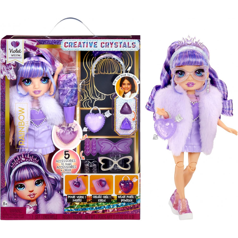 Кукла Реинбоу Хай Виолетта Виллоу Креативные Кристаллы Rainbow High Creative Crystals Violet Willow MGA 523161