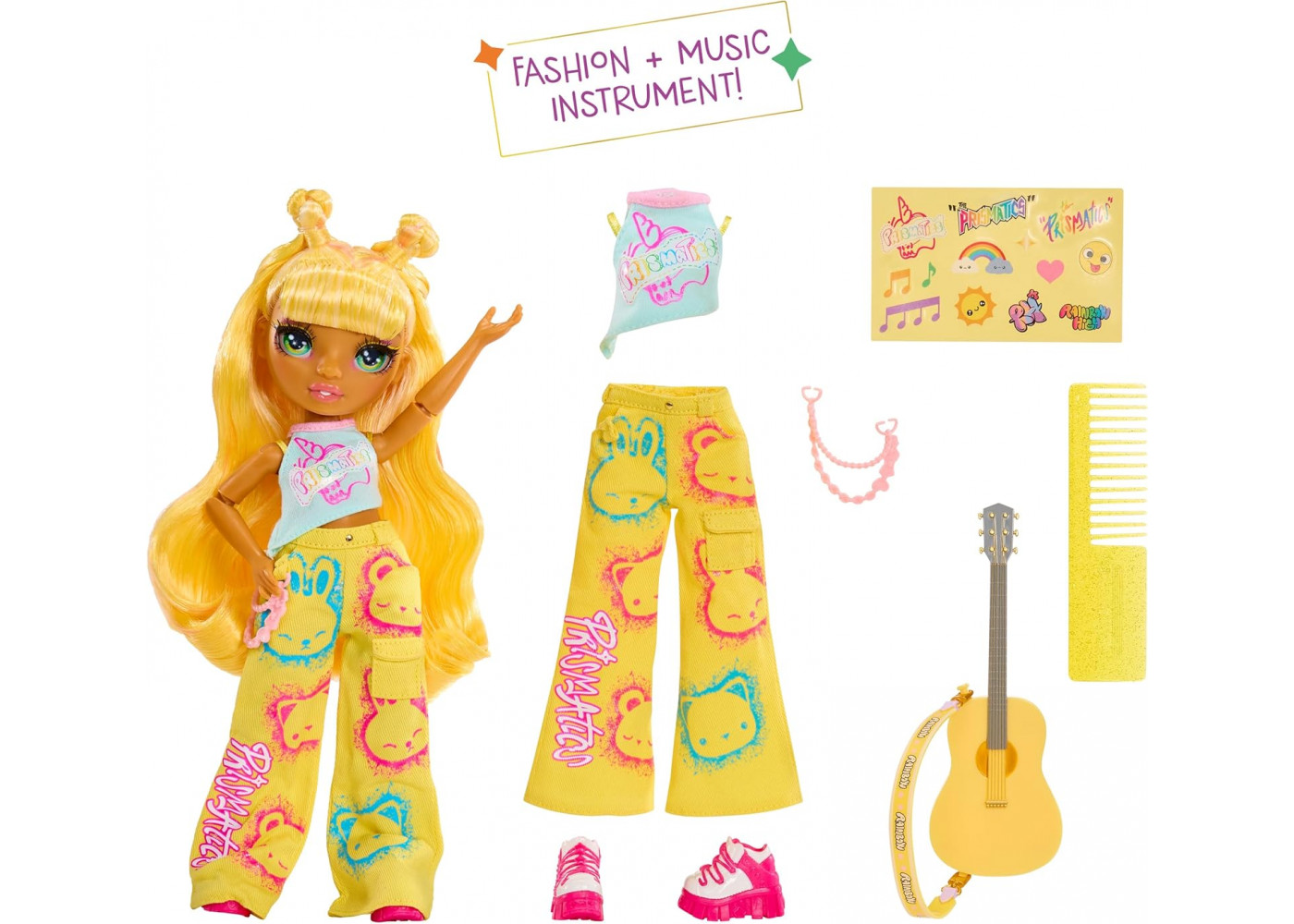 Кукла Реинбоу Хай Санни с Гитарой Рок-группа Rainbow High Jr High Rock Band Sunny with Guitar MGA 565628
