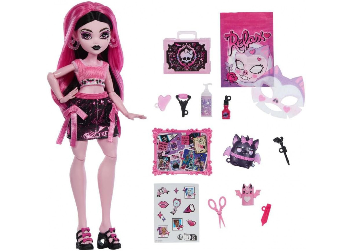 Кукла Монстер Хай Дракулаура Секреты Ухода Monster High Self-Scare Secrets Draculaura Mattel JHK43
