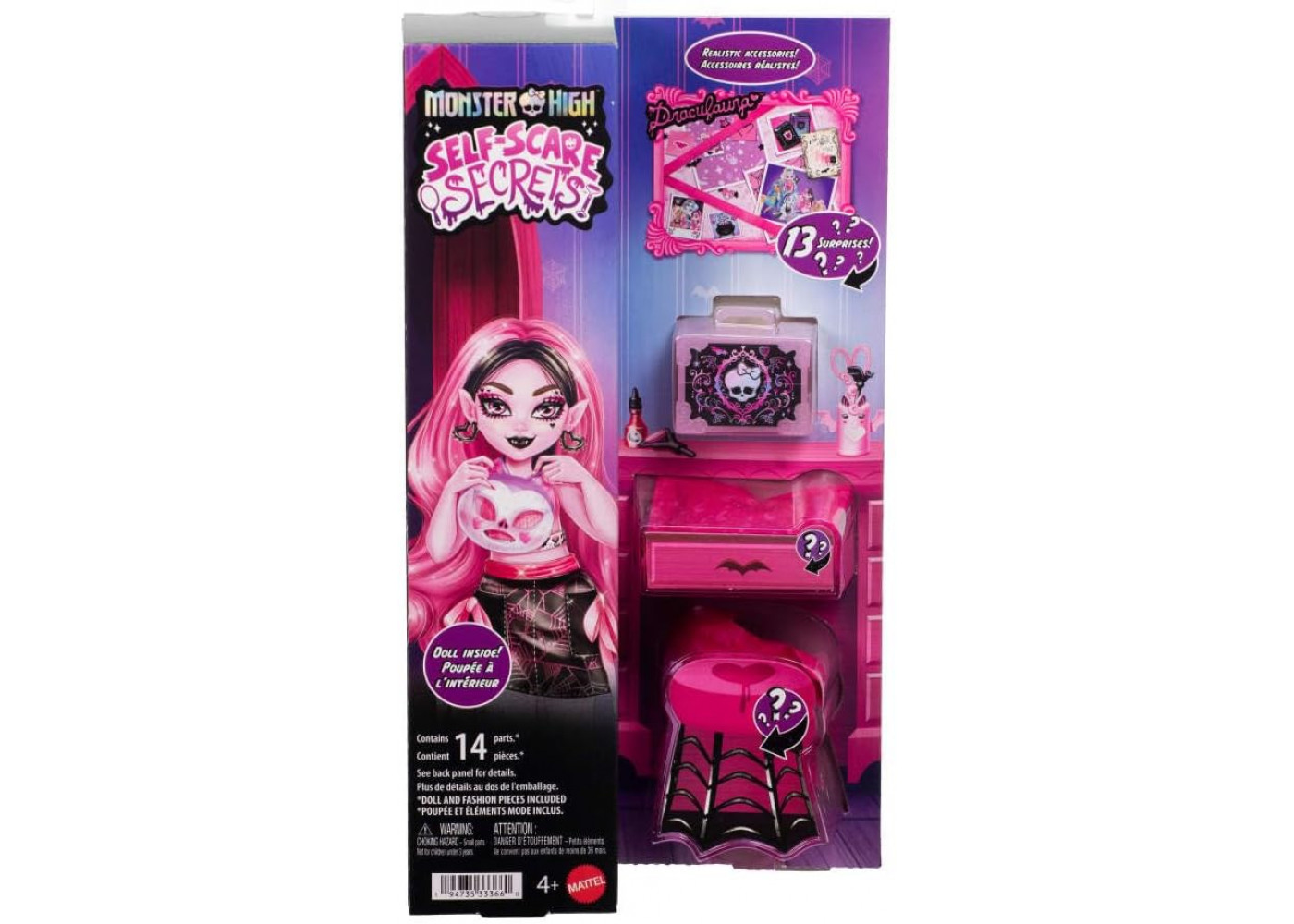 Кукла Монстер Хай Дракулаура Секреты Ухода Monster High Self-Scare Secrets Draculaura Mattel JHK43