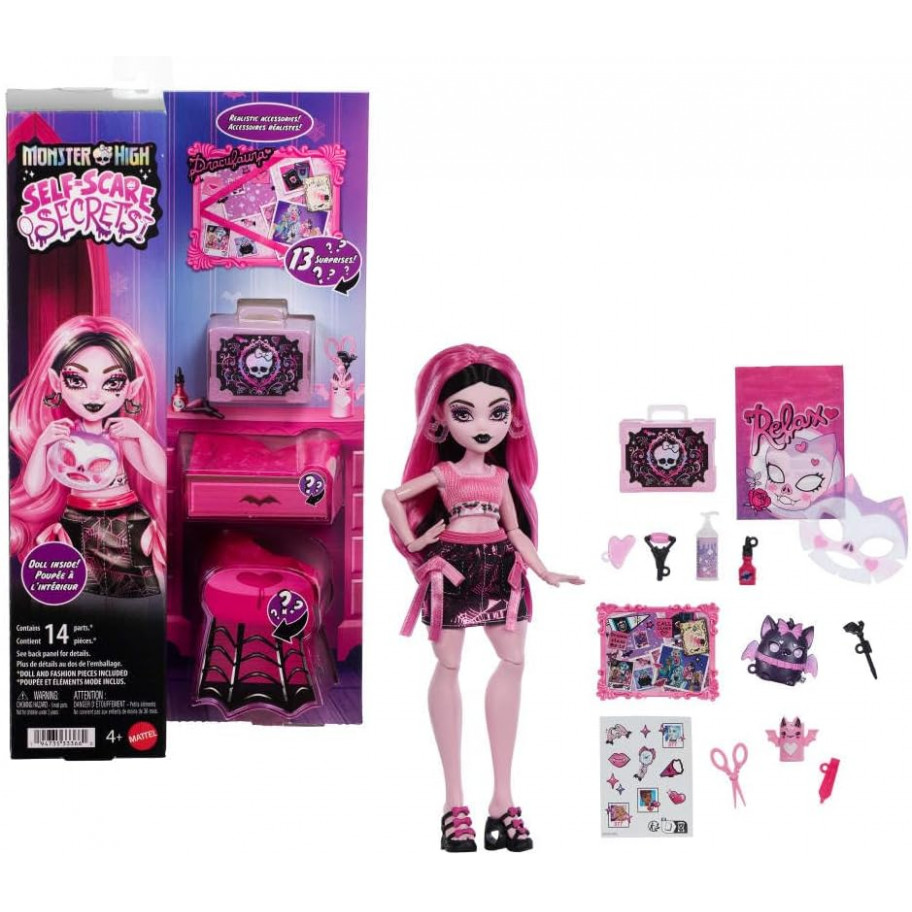 Кукла Монстер Хай Дракулаура Секреты Ухода Monster High Self-Scare Secrets Draculaura Mattel JHK43