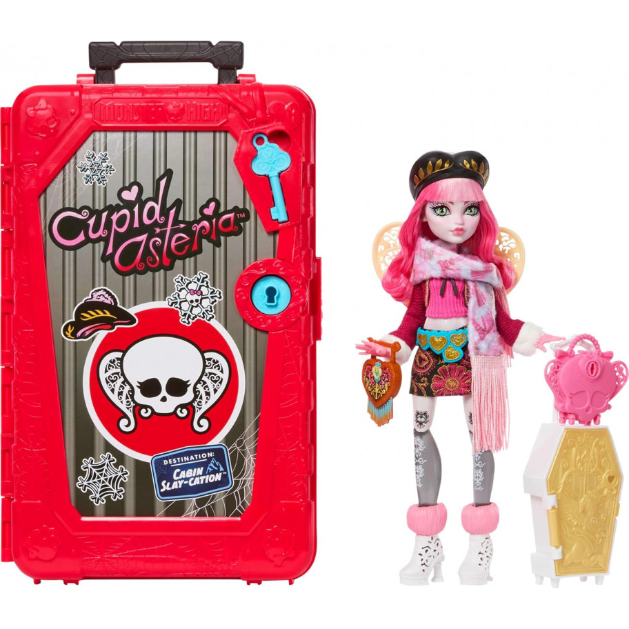 Лялька Монстер Хай Купідон Астерія Валіза з Секретами Monster High Cupid Asteria Skulltimate Secrets Mattel JM