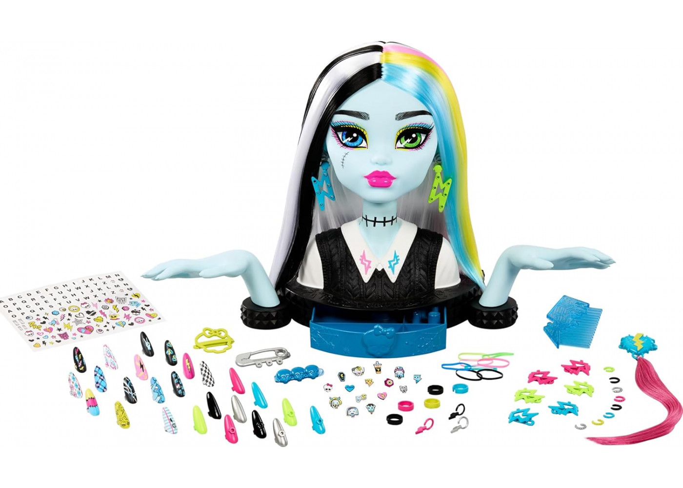 Манекен Монстер Хай Френкі Штейн для Стайлінгу Monster High Frankie Stein Head for Hairstyling Mattel HRP71