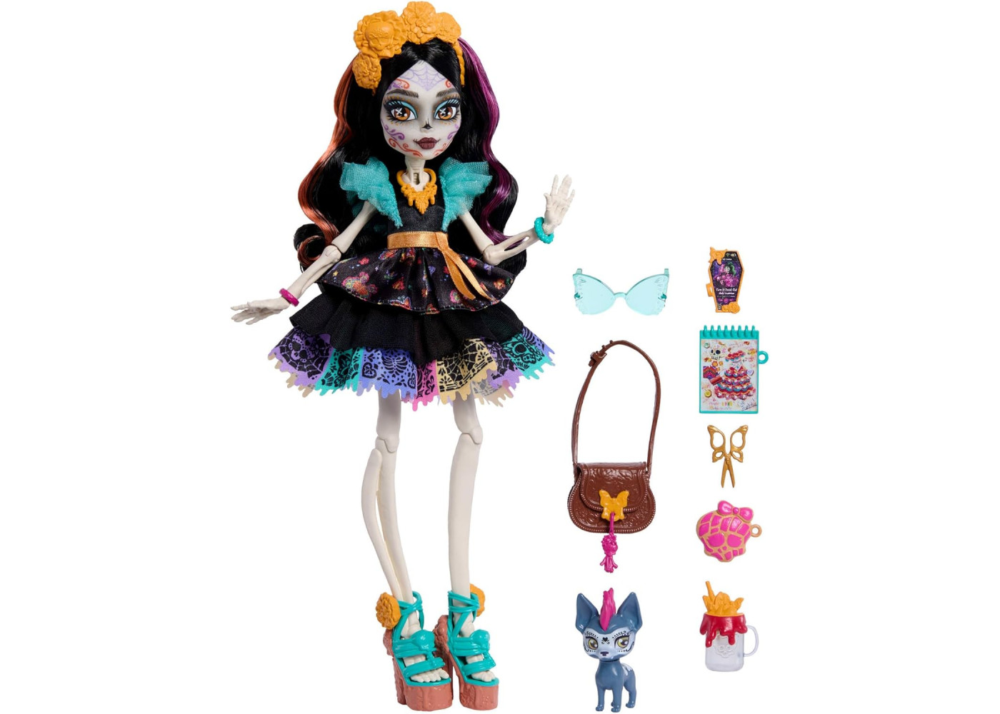 Кукла Монстер Хай Скелита Калаверас с Питомцем Monster High Skelita Calaveras Mattel JHK34