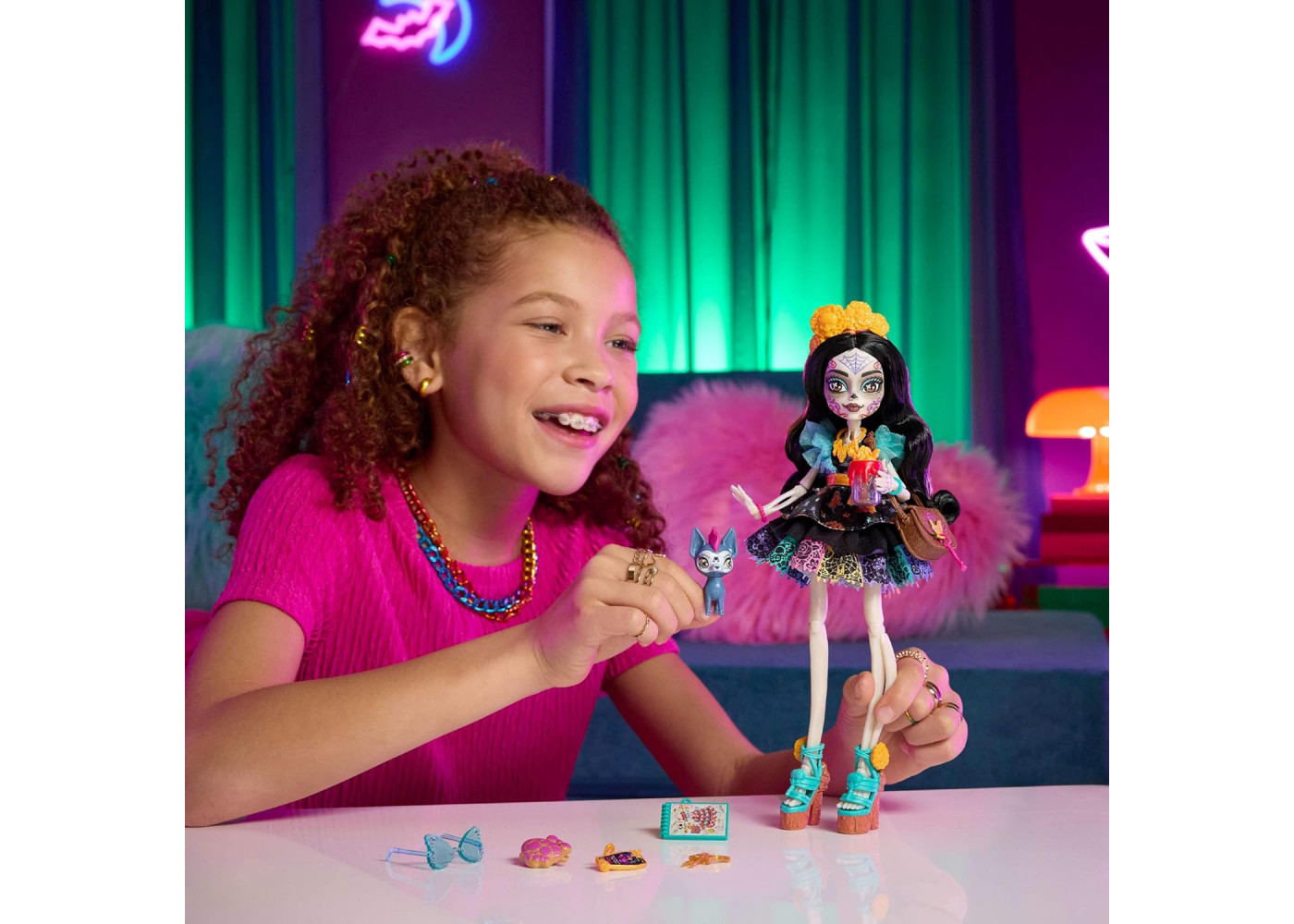 Кукла Монстер Хай Скелита Калаверас с Питомцем Monster High Skelita Calaveras Mattel JHK34
