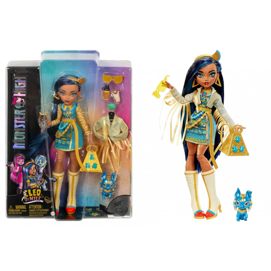 Кукла Монстер Хай Клео Де Нил с Питомцем Monster High Cleo De Nile Mattel HHK54