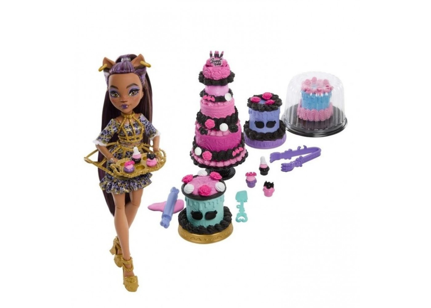 Лялька Монстер Хай Клодін Вульф Monster High Clawdeen Wolf Scary Sweet Birthday Cake Kit Mattel JBG78