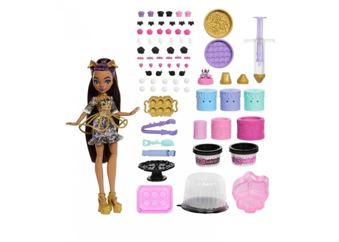 Лялька Монстер Хай Клодін Вульф Monster High Clawdeen Wolf Scary Sweet Birthday Cake Kit Mattel JBG78