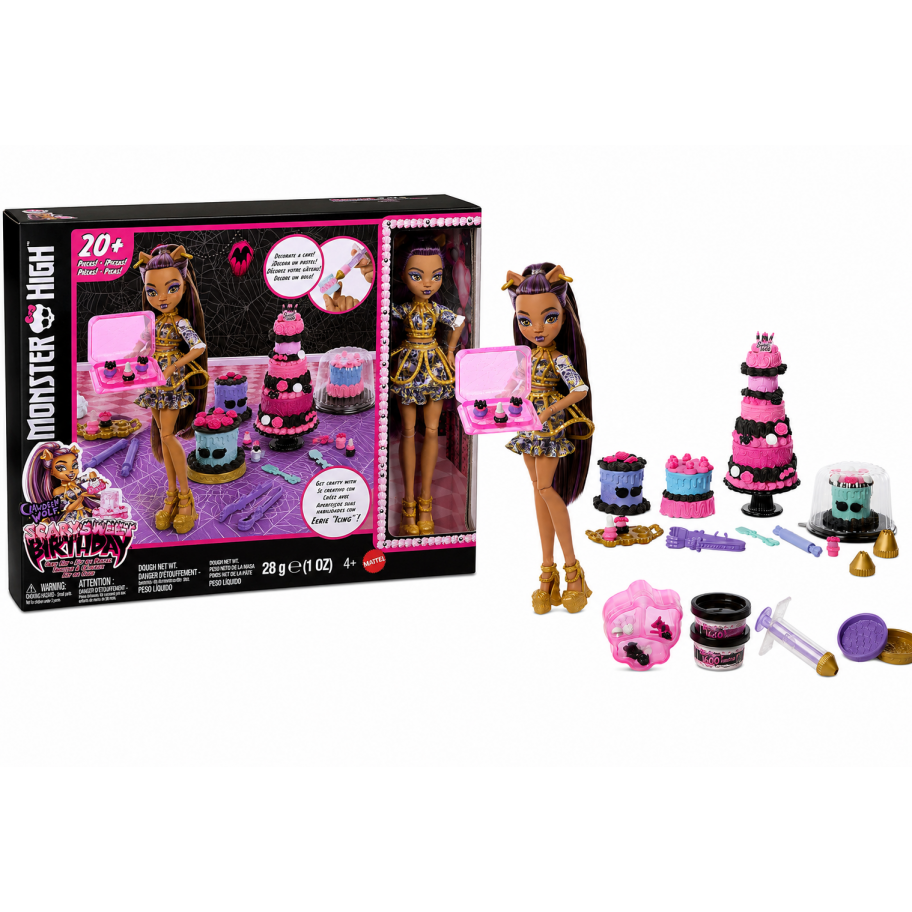 Лялька Монстер Хай Клодін Вульф Monster High Clawdeen Wolf Scary Sweet Birthday Cake Kit Mattel JBG78