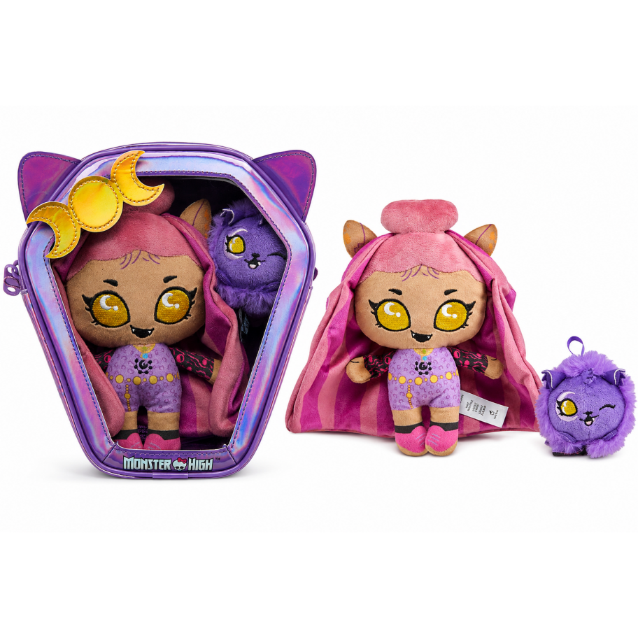 Лялька Монстер Хай Клодін Вульф з Вихованцем і Рюкзак Monster High Ghoul N Go Clawdeen Wolf Plush Mattel HWJ32