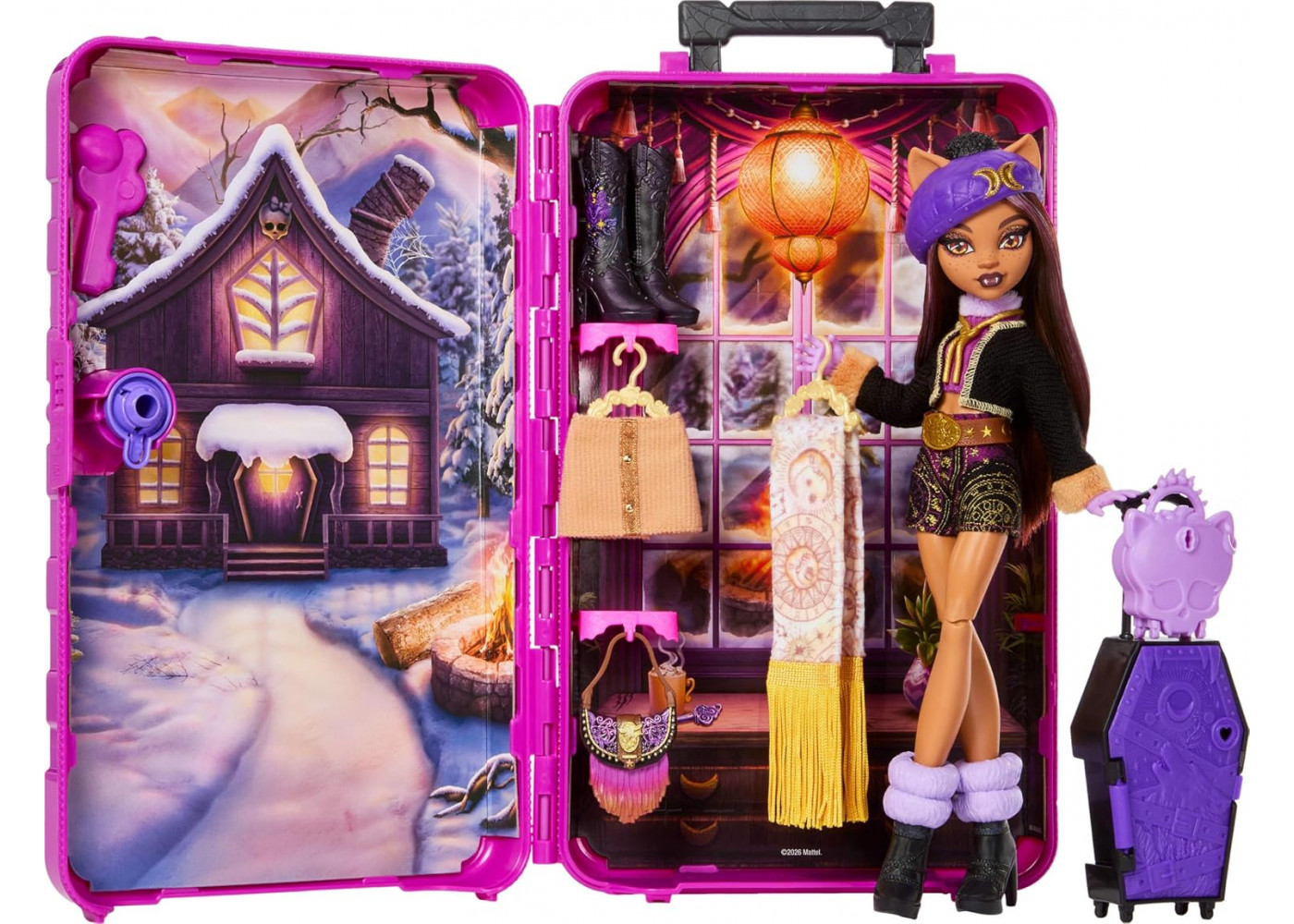 Лялька Монстер Хай Клодін Вульф Валіза з Секретами Monster High Clawdeen Wolf Skulltimate Secrets Mattel JMG65