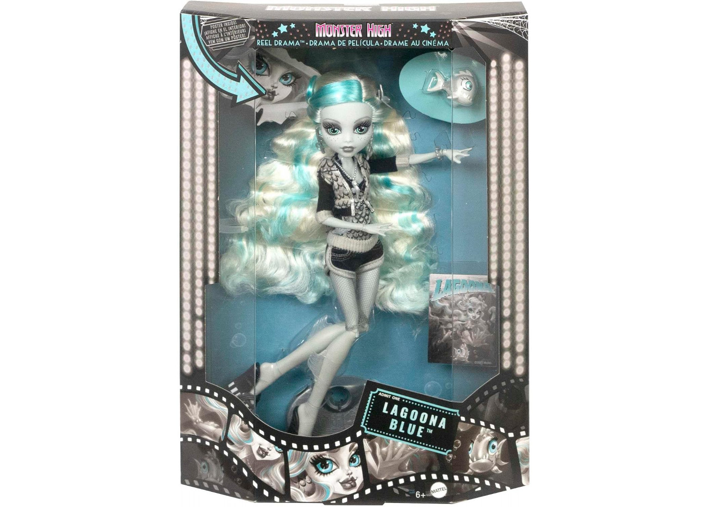 Лялька Монстер Хай Лагуна Блю Ріл Драма Monster High Reel Drama Lagoona Blue Mattel HKN30