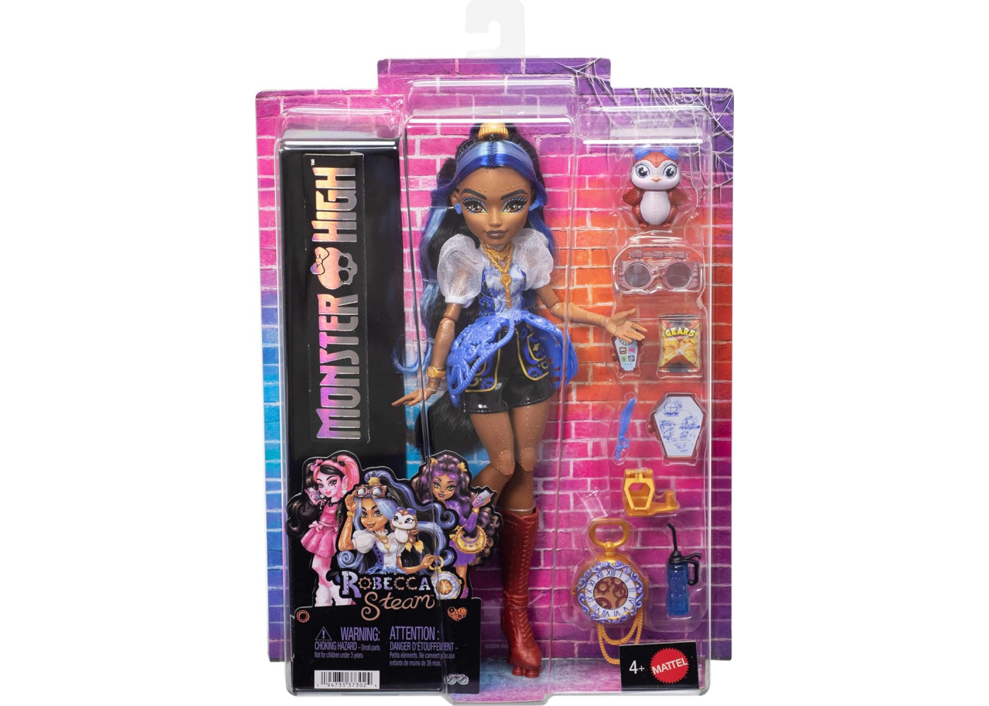 Кукла Монстер Хай Робекка Стим с Питомцем Monster High Robecca Steam Mattel JMB81