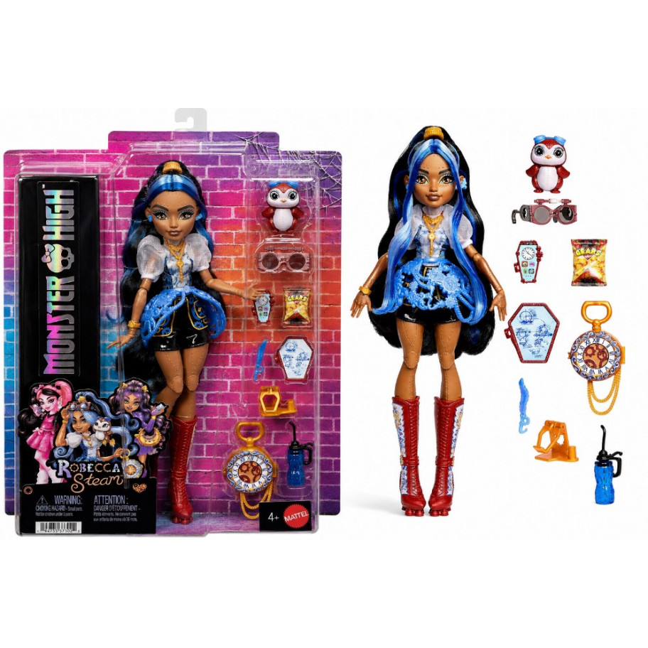 Кукла Монстер Хай Робекка Стим с Питомцем Monster High Robecca Steam Mattel JMB81