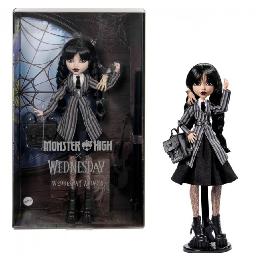 Кукла Монстер Хай Венсдей Аддамс (Уценка) Monster High Wednesday Addams Mattel BHXJ04