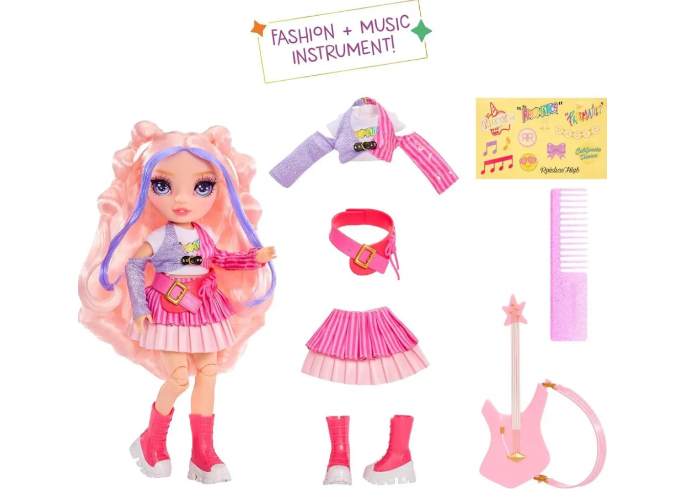 Кукла Реинбоу Хай (Примята коробка) Белла Рок-группа Rainbow High Jr High Rock Band Bella MGA B565659