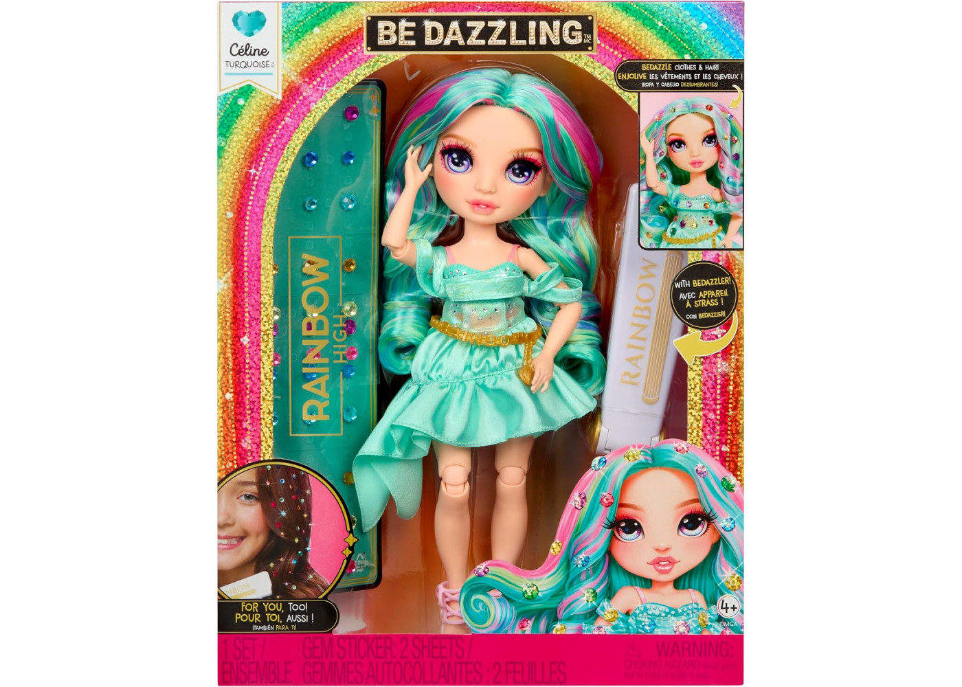 Лялька Реінбоу Хай Селін зі Стразами Rainbow High Celine Turquoise Be Dazzling MGA 597827