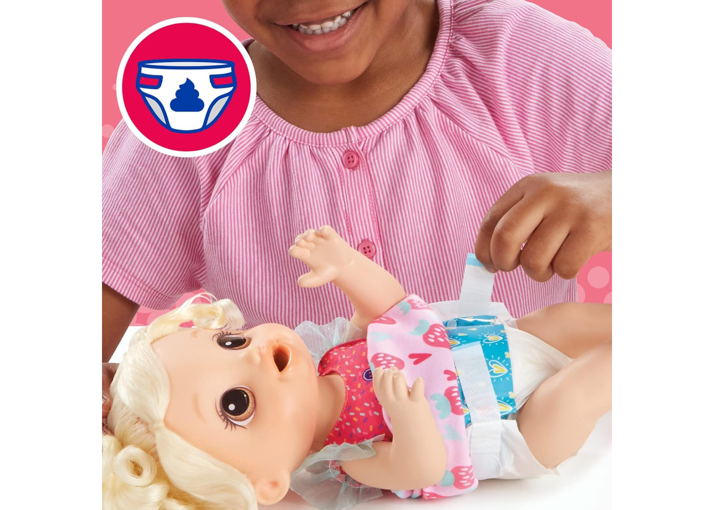 Лялька Бебі Елайв Магічний Міксер Полуничний Коктейль Baby Alive Magical Mixer Strawberry Shake Hasbro E6943