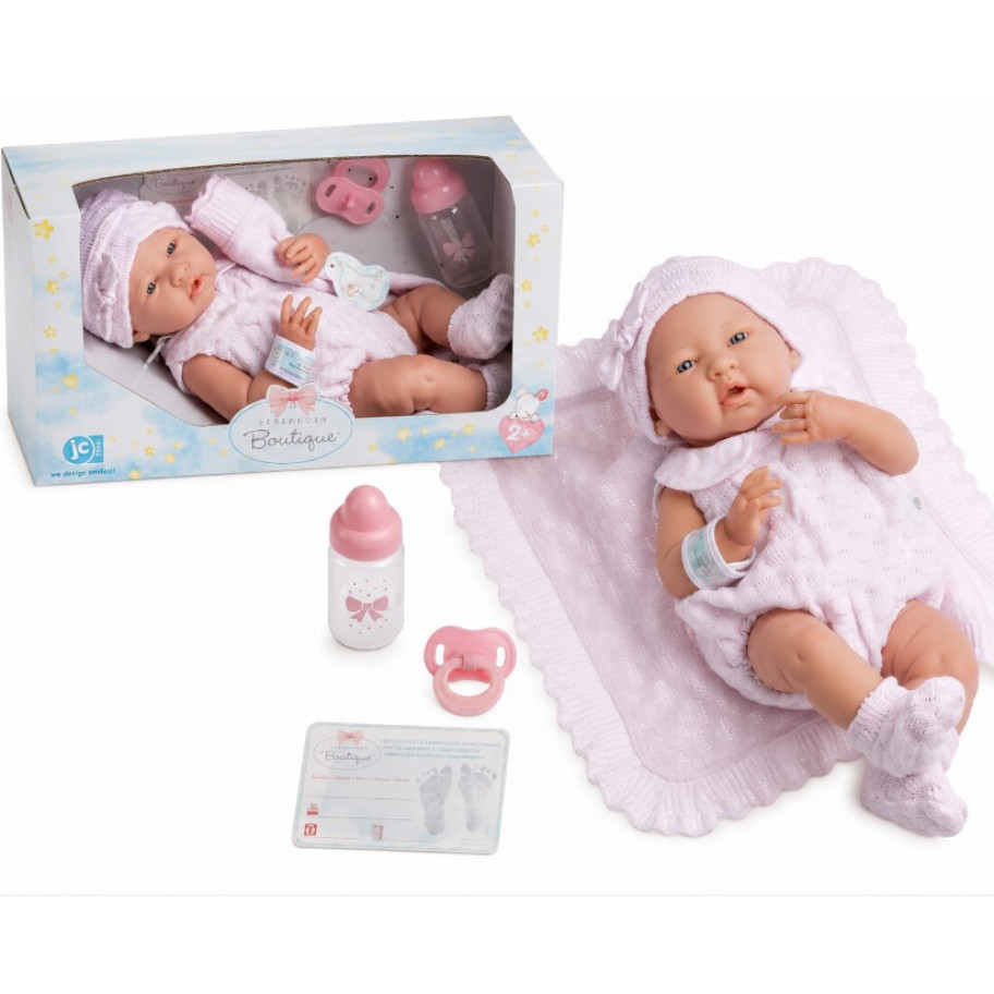 Реалістична Лялька Реборн Дівчинка 38 см La Newborn Pretty in Pink Berenguer Boutique JC Toys 18053