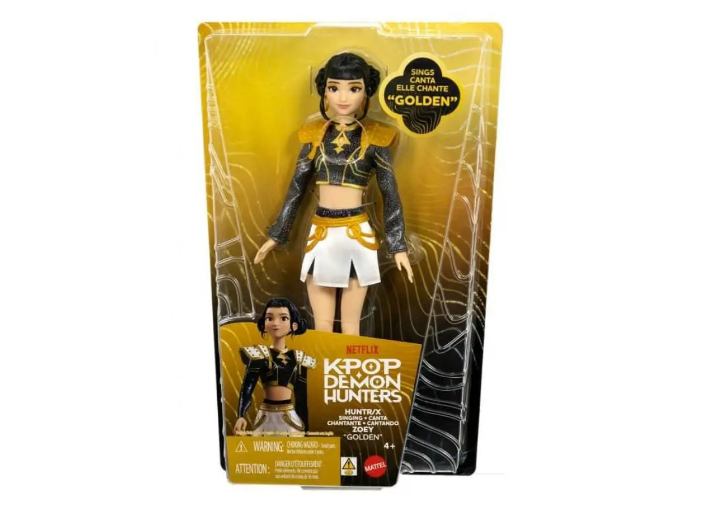 Співоча Лялька Зої Мисливці на Демонів K-Pop Demon Hunters X Zoey Golden Mattel JRN42