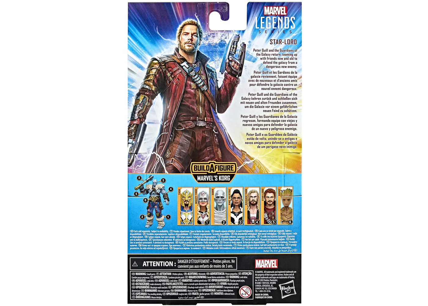 Фигурка Звездный Лорд Тор Любовь и Гром Legends Series Star-Lord Thor Love and Thunder Baf Korg Hasbro F1409