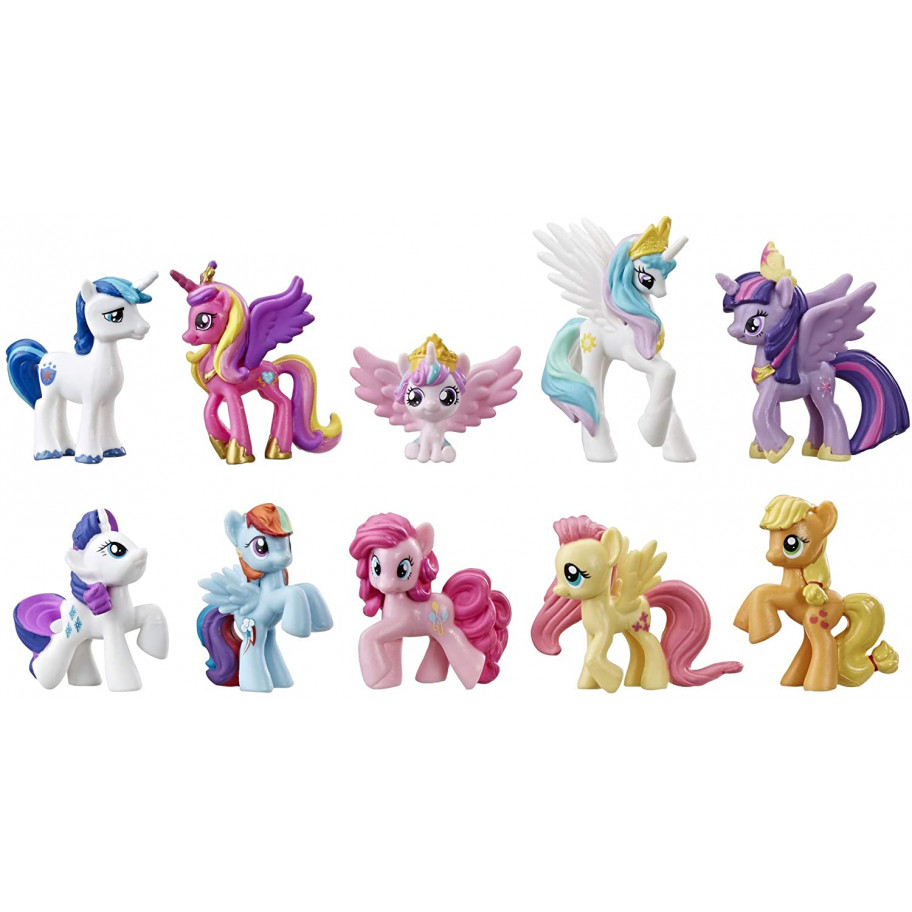 Фигурки 10 шт Моя Маленькая Пони Радуга Эквестрия My Little Pony Rainbow Equestria Hasbro E6364