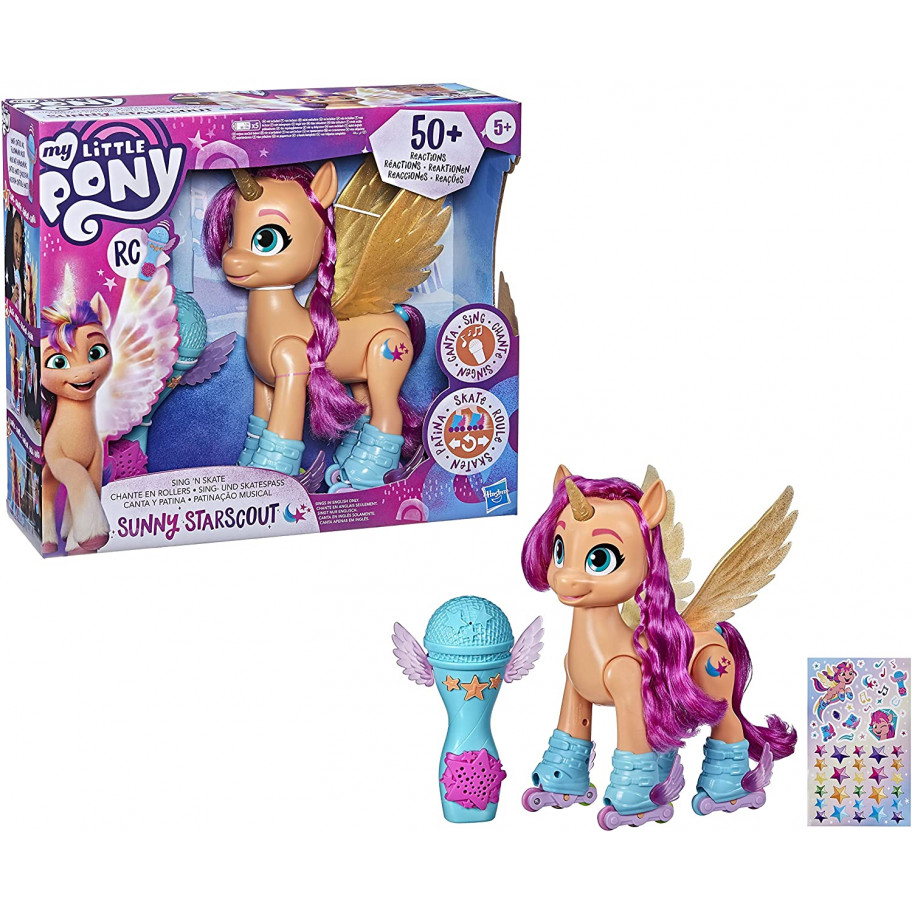 Интерактивная Пони 23 см Санни 50 Реакций Пой и Катай My Little Pony Sunny Starscout Hasbro F1786