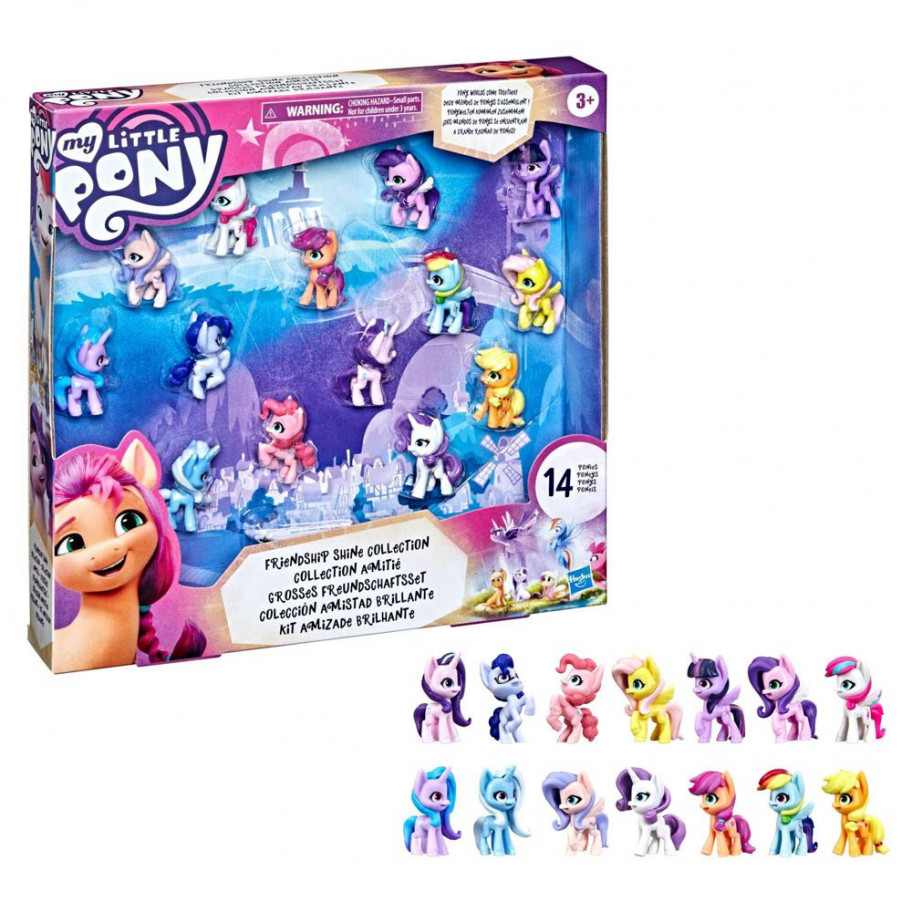 Набор из 14 Фигурок Моя Маленькая Пони My Little Pony Friendship Shine Collection Hasbro F2026