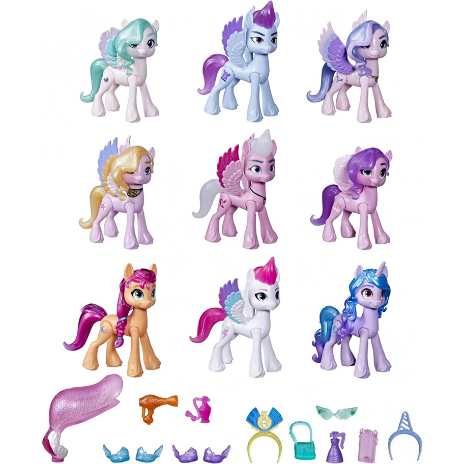 Набір з 9 Фігурок Моя Маленька Поні My Little Pony 9 Поні Royal Gala Collection Hasbro F2031