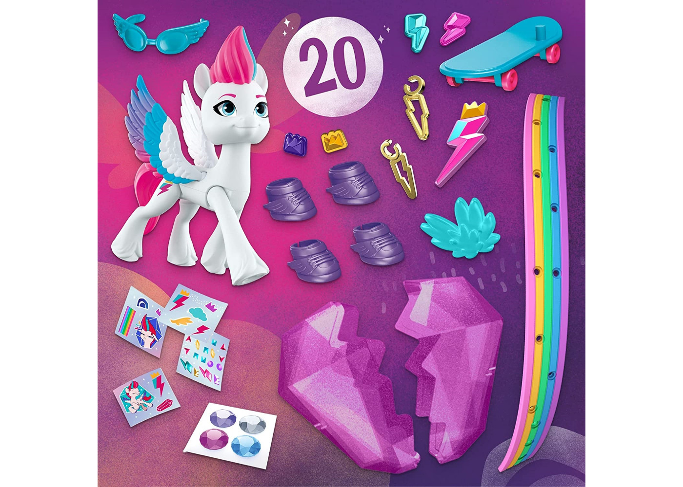 Купить Пони Зипп Сторм 20 аксессуаров My Little Pony Crystal Adventure Zipp  Storm Hasbro F2452 по цене 495 грн. от производителя