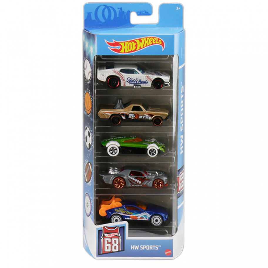 Набор из 5 машинок Хот Вилс Спорт Hot Wheels Sports Mattel GTN37