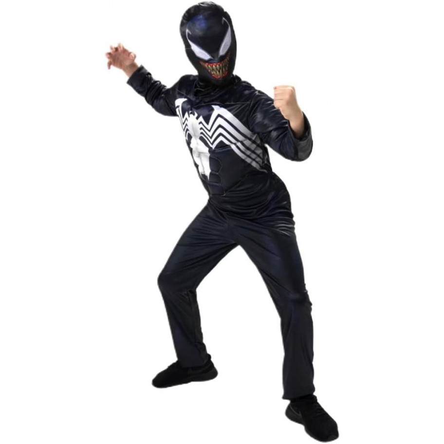 Детский Костюм с Мускулами 7-9 лет Веном Человек-паук Marvel Costume Venom Spider-Man Jazwares 44132