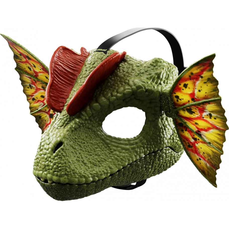 Маска Динозавр Дилофозавр зі Звуком Стріляє Водою Jurassic World Dilophosaurus Launching Water Mattel HXF55
