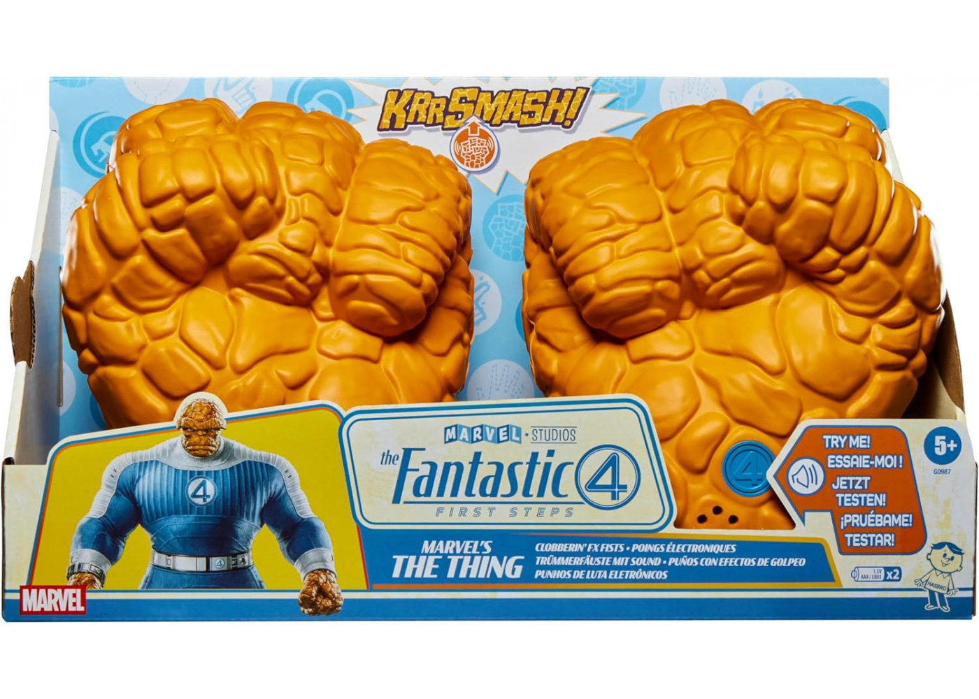 Перчатки Фантастическая четверка Детские Мягкие Кулаки Marvel The Thing Fantastic Four Hasbro G0987
