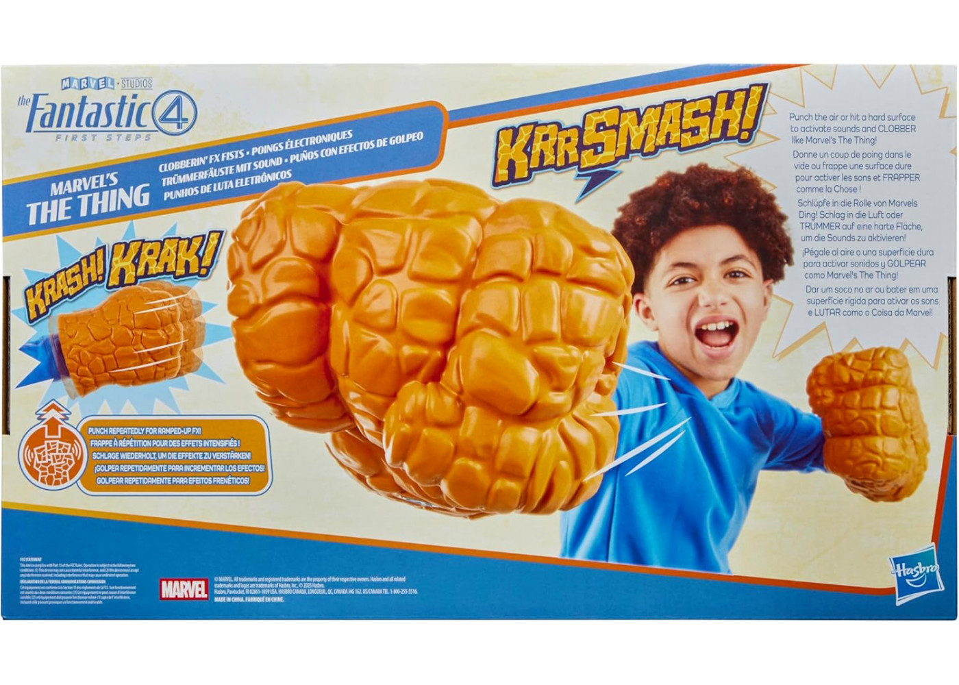 Перчатки Фантастическая четверка Детские Мягкие Кулаки Marvel The Thing Fantastic Four Hasbro G0987